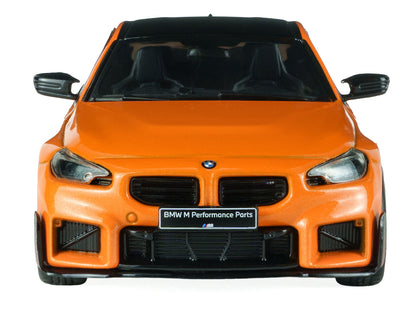2024 BMW M2 M Performance Papaya Orange Metallic with Black Top 1/43 Diecast Model Car