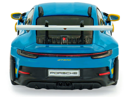 2023 Porsche 911 (992) GT3 RS "Tribute to 24 Hours of Daytona 2003" Riviera Blue with Yellow Stripes 1/43 Diecast Model Car