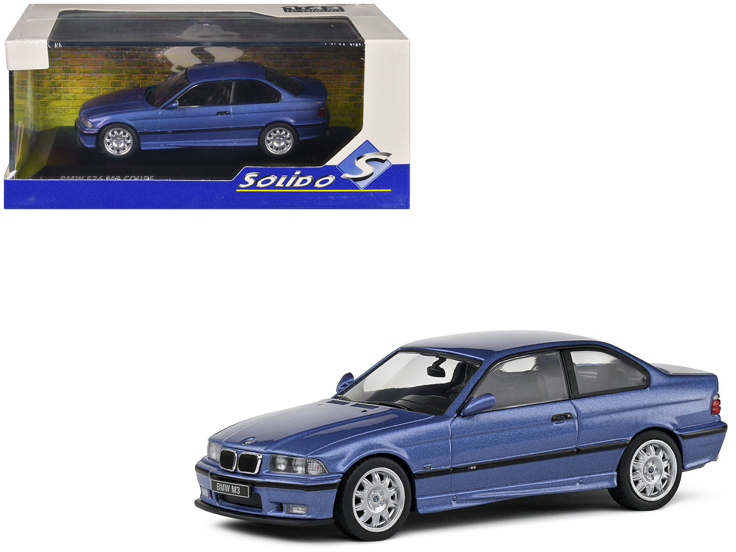 1999 BMW E36 M3 Coupe Estoril Blue Metallic 1/43 Diecast Model Car