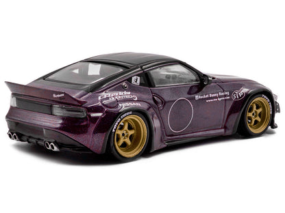 2022 Nissan Pandem Fairlady Z RHD (Right Hand Drive) Purple Metallic with Black Top 1/43 Diecast Model Car