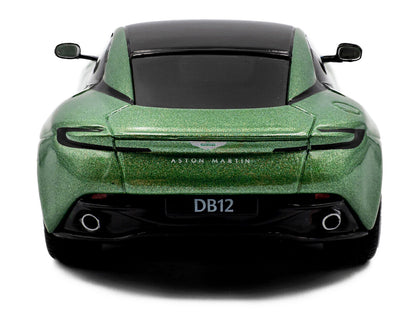 2023 Aston Martin DB12 Coupe Iridescent Emerald Metallic with Black Top 1/43 Diecast Model Car