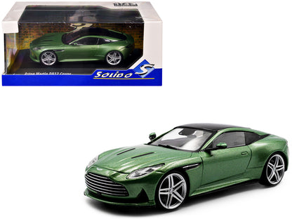 2023 Aston Martin DB12 Coupe Iridescent Emerald Metallic with Black Top 1/43 Diecast Model Car