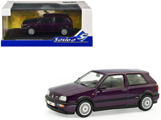1994 Volkswagen Golf MKIII VR6 Purple Metallic 1/43 Diecast Model Car