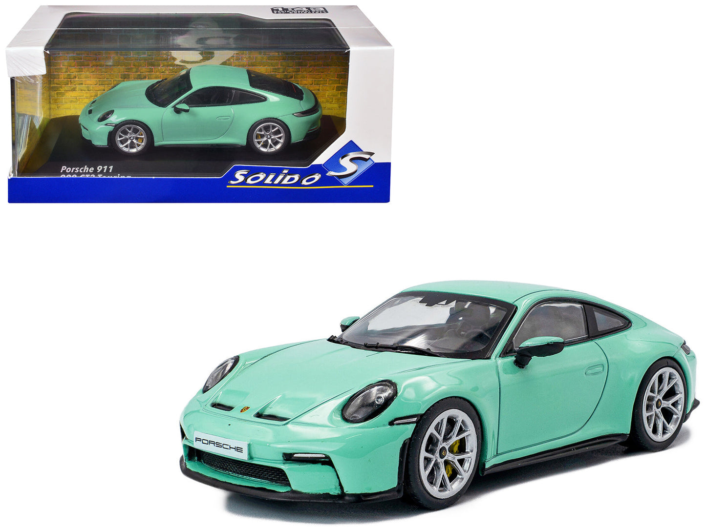 2023 Porsche 911 (992) GT3 Touring Mint Green 1/43 Diecast Model Car