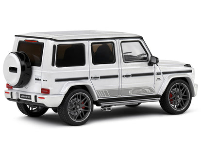 2022 Mercedes-Benz AMG G63 Diamond White Metallic with Graphics 1/43 Diecast Model Car