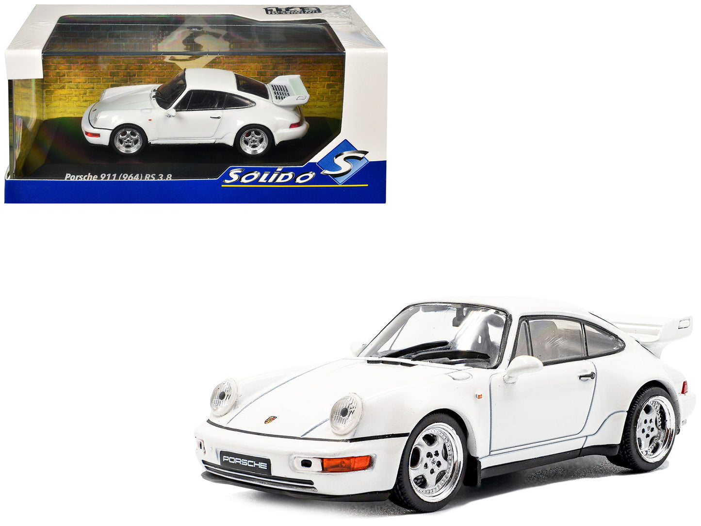 1994 Porsche 911 (964) RS 3.8 Grand Prix White 1/43 Diecast Model Car
