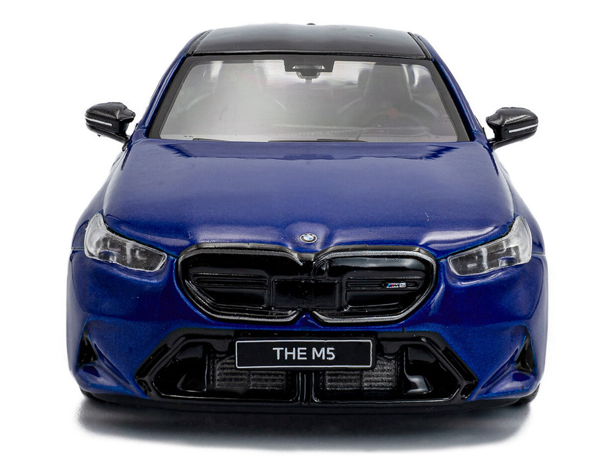2024 BMW M5 Sedan Marina Bay Blue Metallic with Black Top 1/43 Diecast Model Car