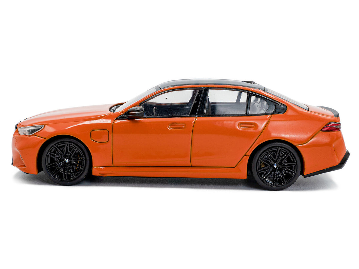 2024 BMW M5 Sedan Fire Orange III with Black Top 1/43 Diecast Model Car