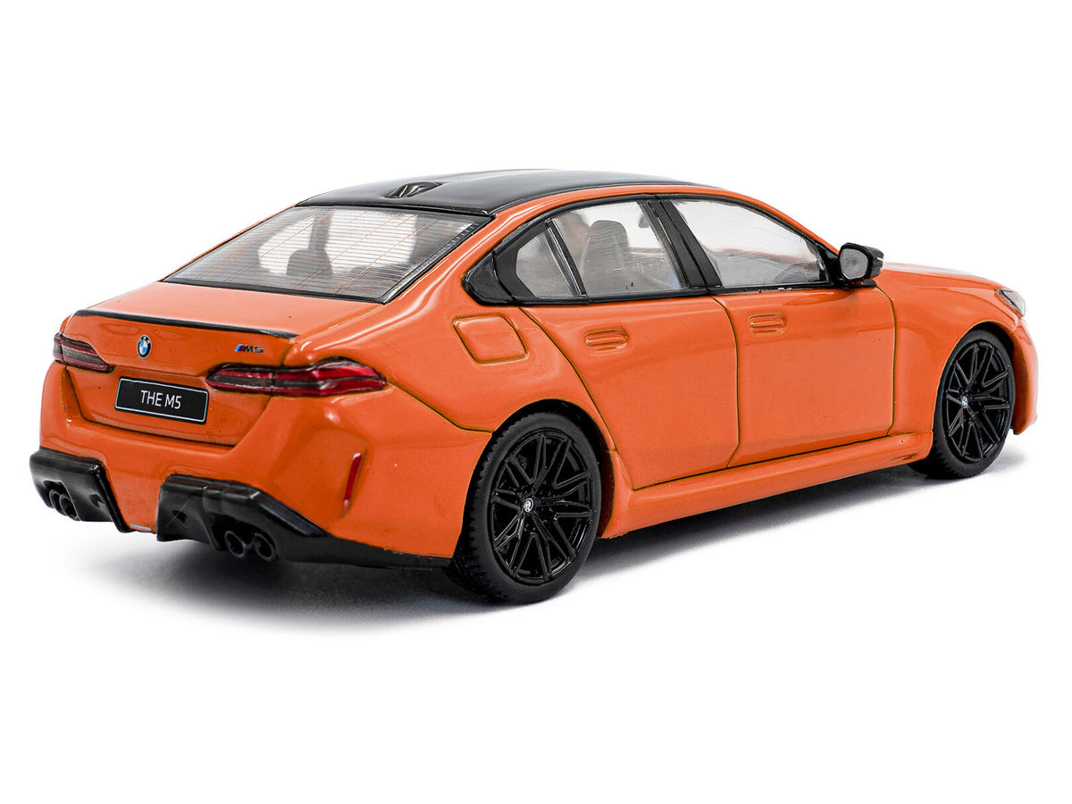 2024 BMW M5 Sedan Fire Orange III with Black Top 1/43 Diecast Model Car