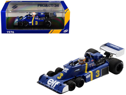 Tyrrell P34 #3 Jody Scheckter Formula One F1 "Belgian GP" (1976) with Driver 1/43 Model Car