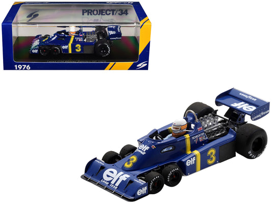 Tyrrell P34 #3 Jody Scheckter Winner Formula One F1 "Swedish GP" (1976) with Driver 1/43 Model Car