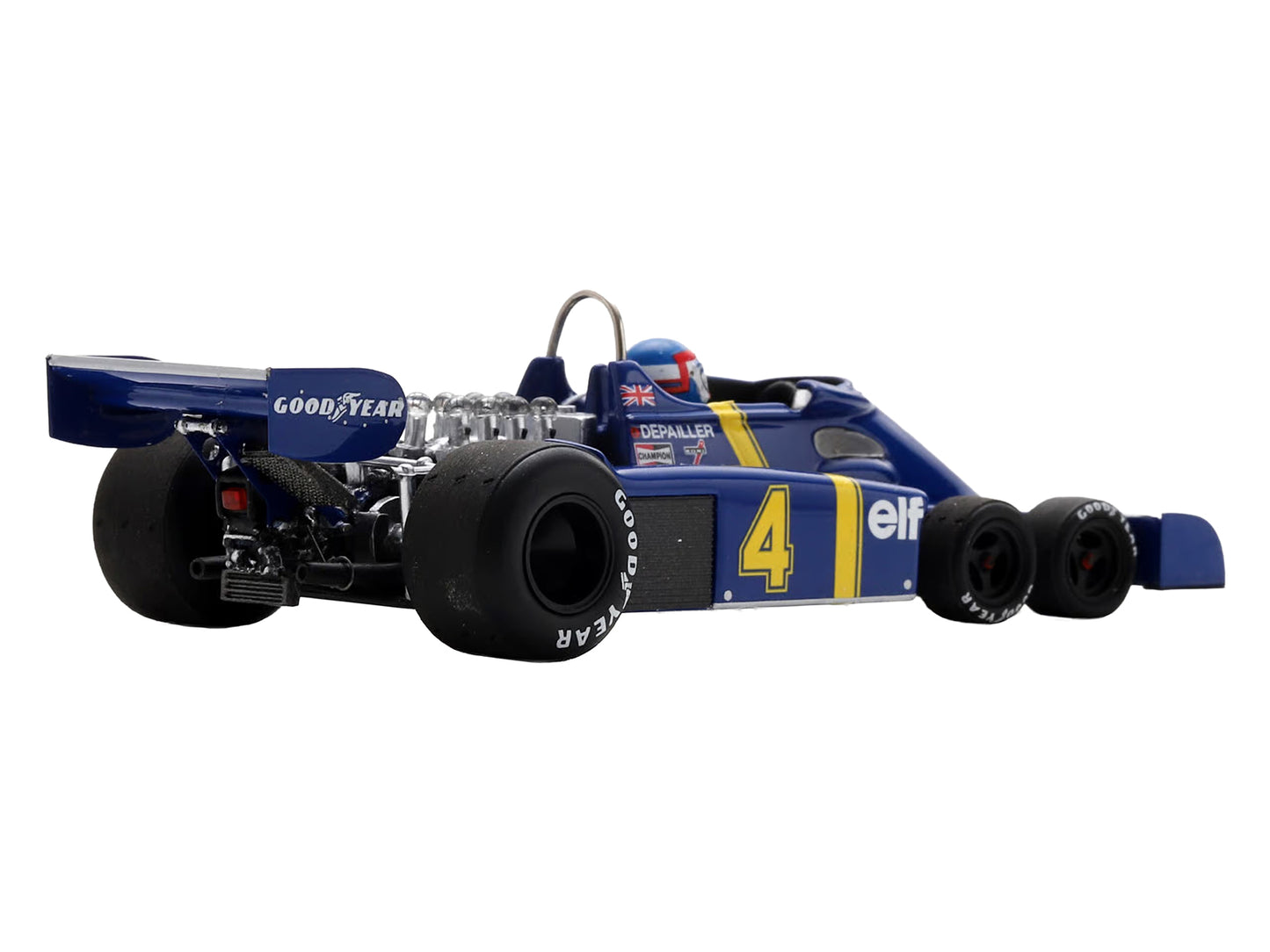 Tyrrell P34 #4 Patrick Depailler 2nd Place Formula One F1 "Swedish GP" (1976) with Driver 1/43 Model Car