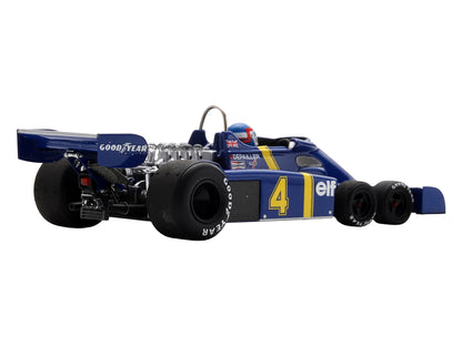 Tyrrell P34 #4 Patrick Depailler 2nd Place Formula One F1 "Swedish GP" (1976) with Driver 1/43 Model Car