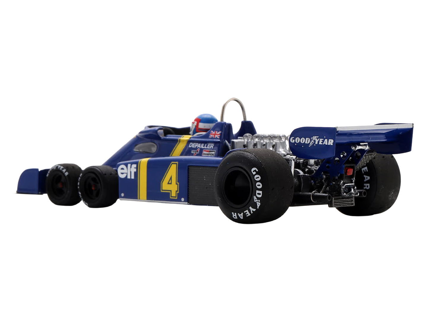 Tyrrell P34 #4 Patrick Depailler 2nd Place Formula One F1 "Swedish GP" (1976) with Driver 1/43 Model Car