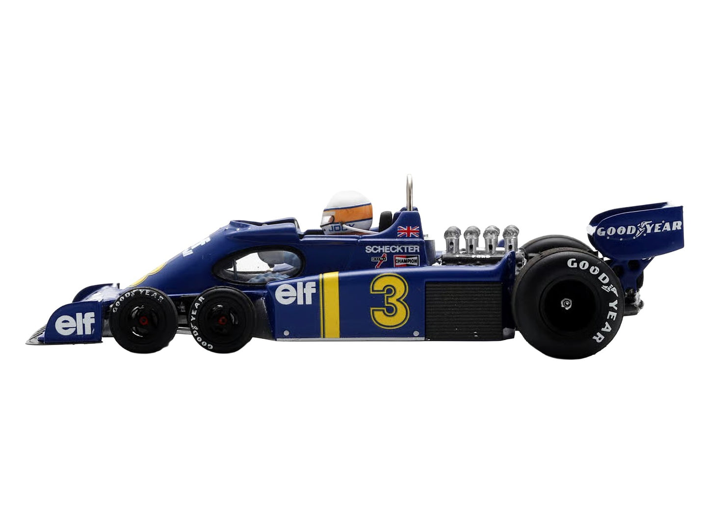 Tyrrell P34 #3 Jody Scheckter Formula One F1 "Dutch GP" (1976) with Driver 1/43 Model Car