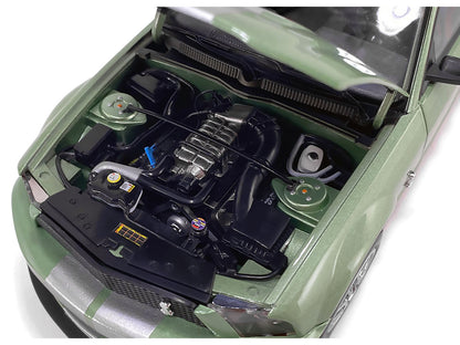 2007 Ford Shelby GT500 Lime Green Metallic with Silver Stripes "Shelby Collectibles" Series 1/18 Diecast Model Car