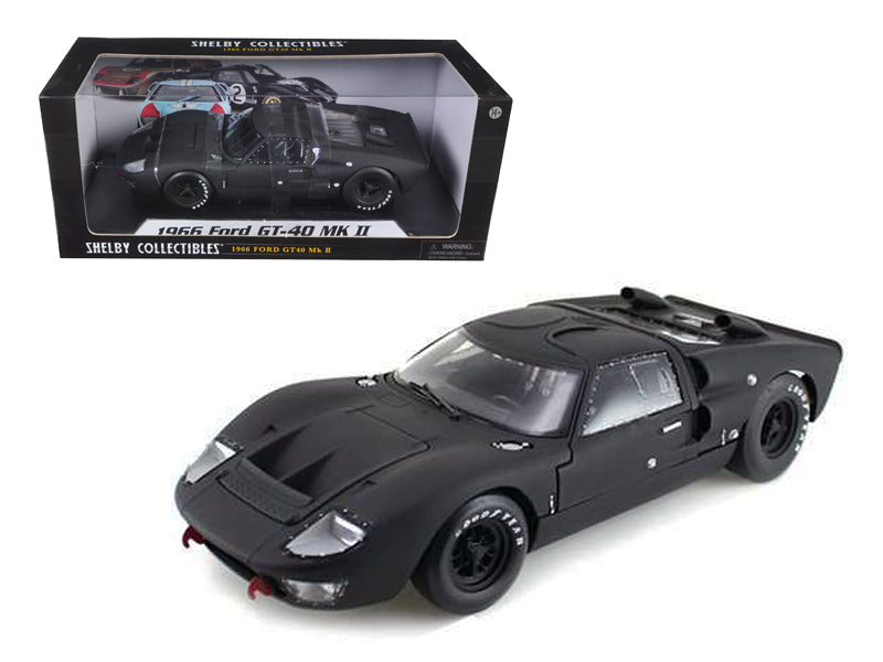 1966 Ford GT-40 GT40 MK 2 Matt Black 1/18 Diecast Car Model