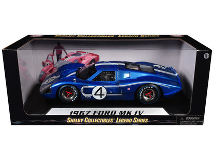 Ford GT MK IV #4 Blue L. Ruby - D. Hulme 24 Hours of Le Mans (1967) 1/18 Diecast Model Car