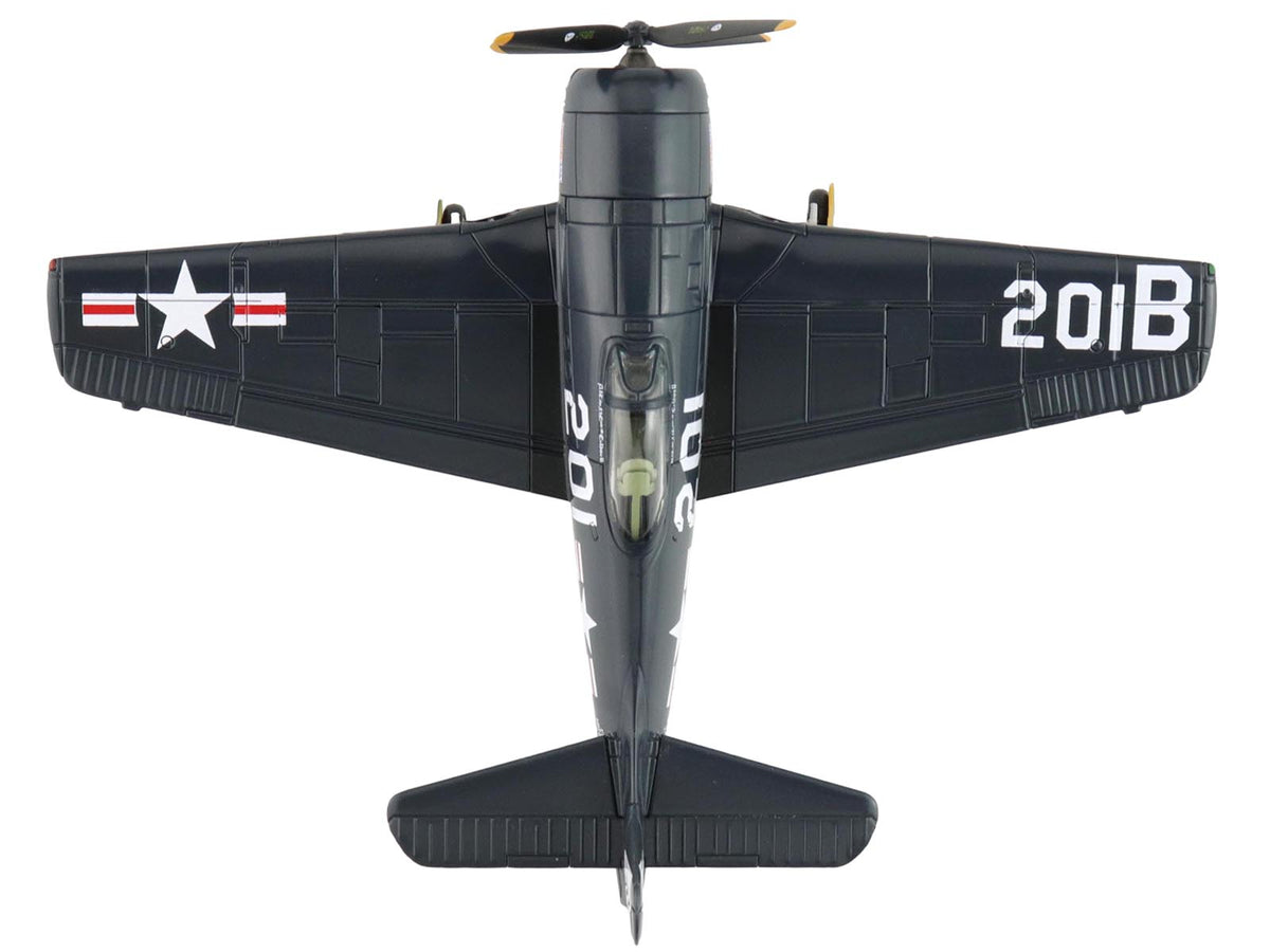 Grumman F8F-2P Bearcats Fighter Aircraft "121714 Duxford (Restored Plane)" (2014) United States Navy "SkyMax Flying Heroes" 1/72 Diecast Model