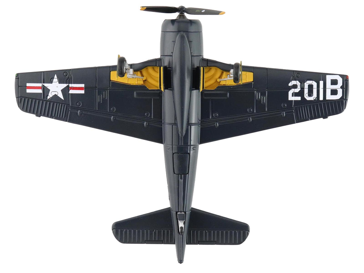 Grumman F8F-2P Bearcats Fighter Aircraft "121714 Duxford (Restored Plane)" (2014) United States Navy "SkyMax Flying Heroes" 1/72 Diecast Model