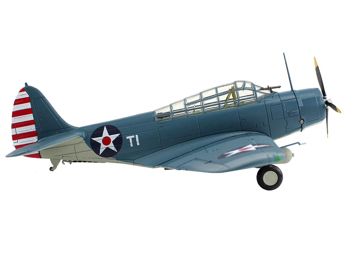 Douglas TBD-1 Devastator Bomber Aircraft "Lt. Cdr. James Brett VT-2 USS Lexington" (1942) United States Navy "SkyMax Models" Series 1/72 Diecast Model