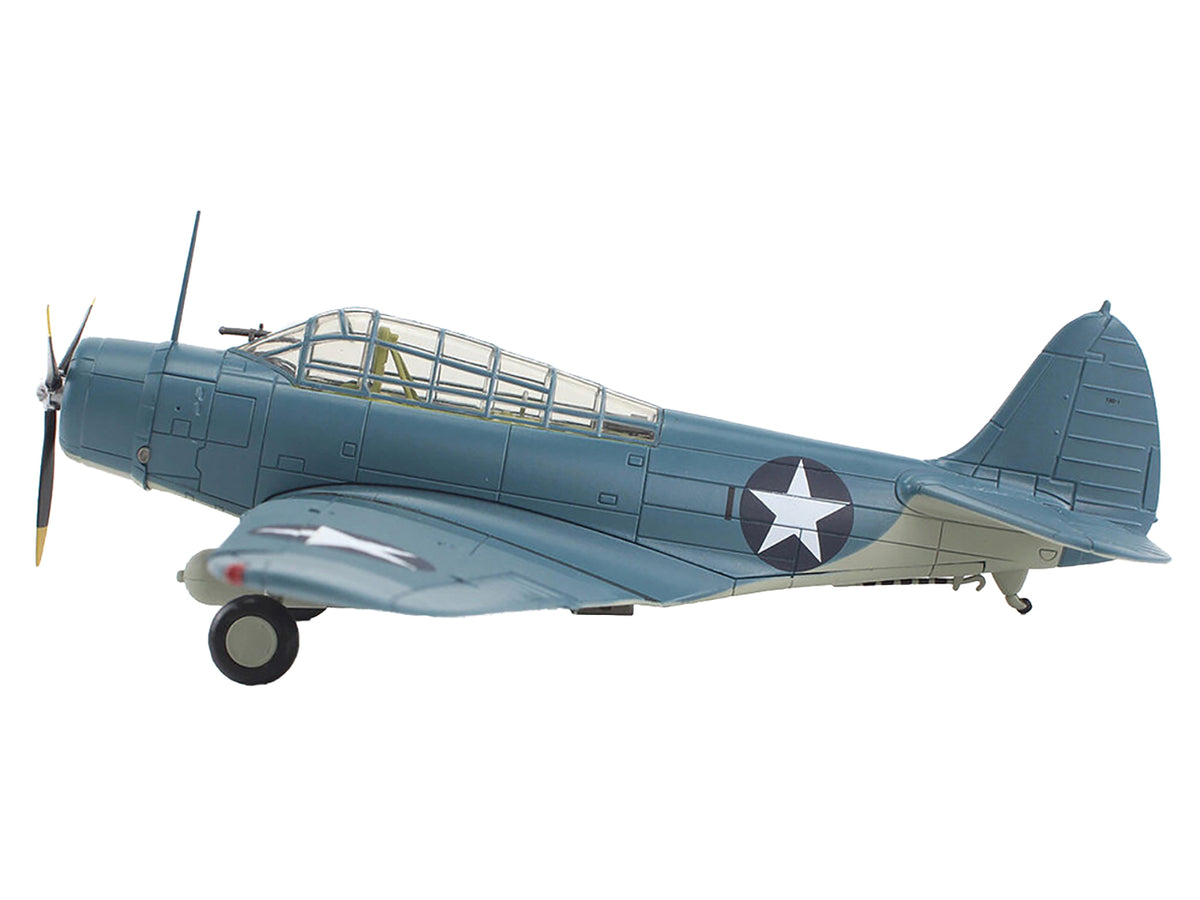 Douglas TBD-1 Devastator Bomber Aircraft "Battle of Midway Lt Cdr EE Lindsey VT-6 USS Enterprise" (1942) United States Navy "SkyMax Models" Series 1/72 Diecast Model