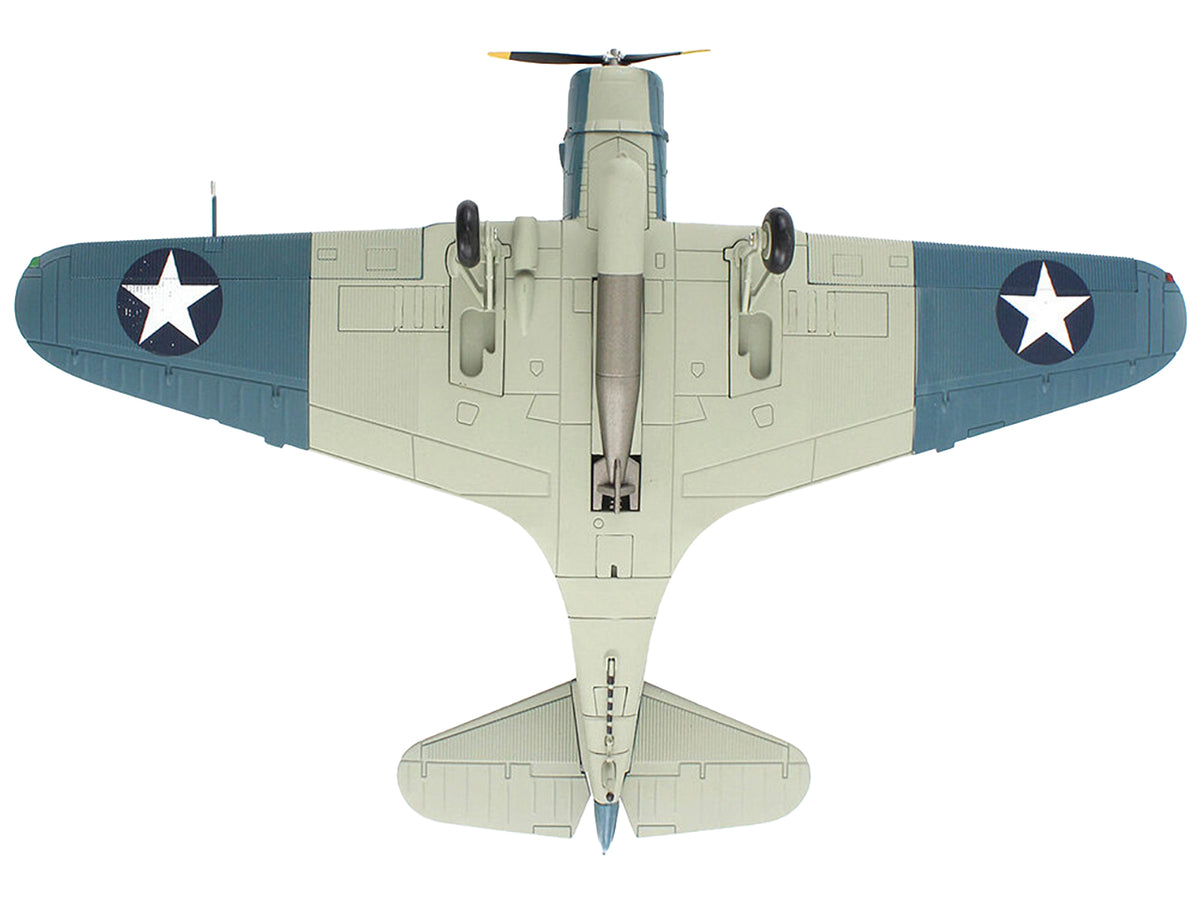 Douglas TBD-1 Devastator Bomber Aircraft "Battle of Midway Lt Cdr EE Lindsey VT-6 USS Enterprise" (1942) United States Navy "SkyMax Models" Series 1/72 Diecast Model