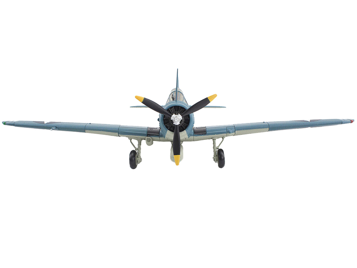 Douglas TBD-1 Devastator Bomber Aircraft "Battle of Midway Lt Cdr EE Lindsey VT-6 USS Enterprise" (1942) United States Navy "SkyMax Models" Series 1/72 Diecast Model