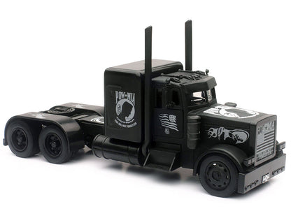 Peterbilt Custom Truck Black Out "POW-MIA You Are Not Forgotten" 1/32 Diecast Model