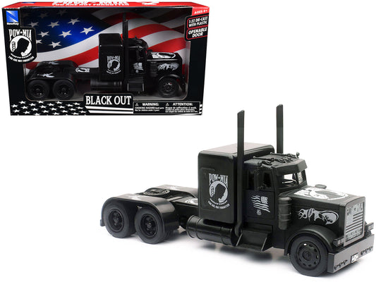 Peterbilt Custom Truck Black Out "POW-MIA You Are Not Forgotten" 1/32 Diecast Model