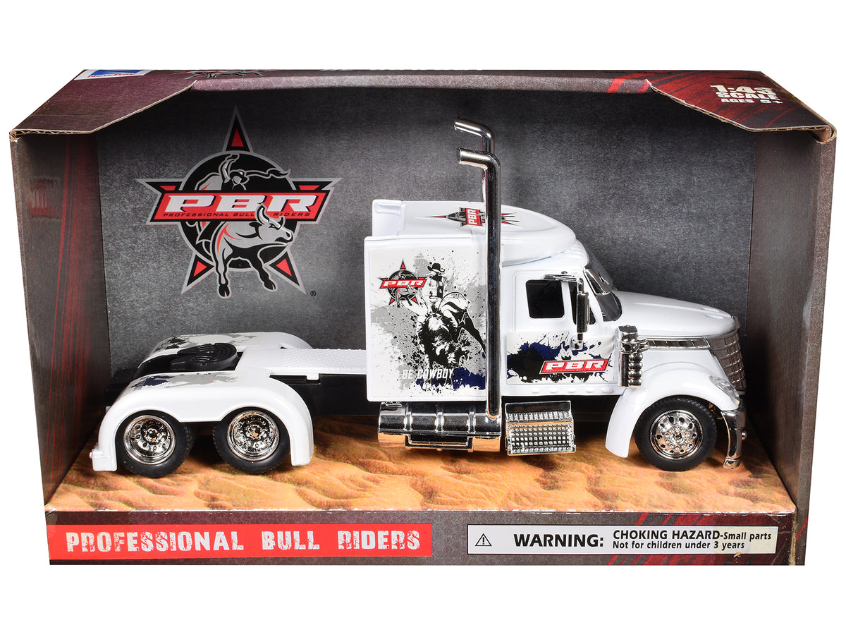 International Lonestar Truck Tractor White "PBR Professional Bull Riders" 1/43 Diecast Model