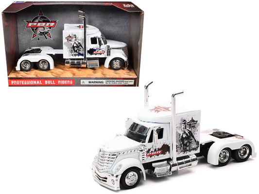 International Lonestar Truck Tractor White "PBR Professional Bull Riders" 1/43 Diecast Model