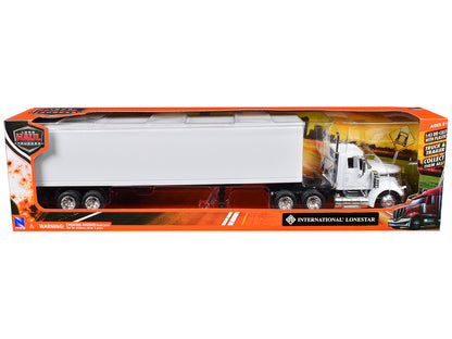 International LoneStar Truck with Dry Goods Trailer White "Long Haul Truckers" Series 1/43 Diecast Model