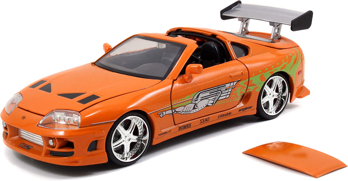 Brian's Toyota Supra Orange "Fast & Furious" Movie 1/24 Diecast Model