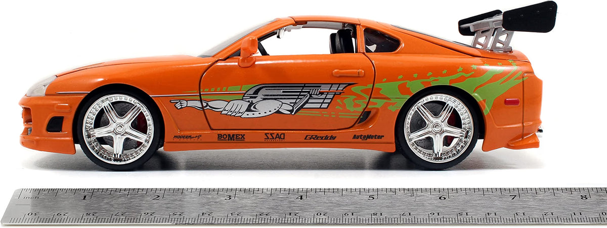 Brian's Toyota Supra Orange "Fast & Furious" Movie 1/24 Diecast Model