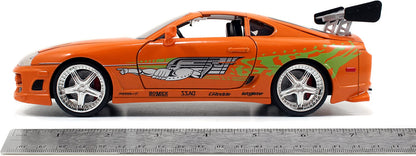 Brian's Toyota Supra Orange "Fast & Furious" Movie 1/24 Diecast Model