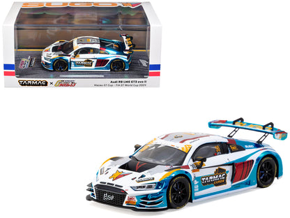 Audi R8 LMS GT3 evo II #30 James Yu "Uno Racing Team" "Macau GT Cup - FIA GT World Cup" (2024) with A4 Poster "Hobby43" Series 1/43 Diecast Model Car
