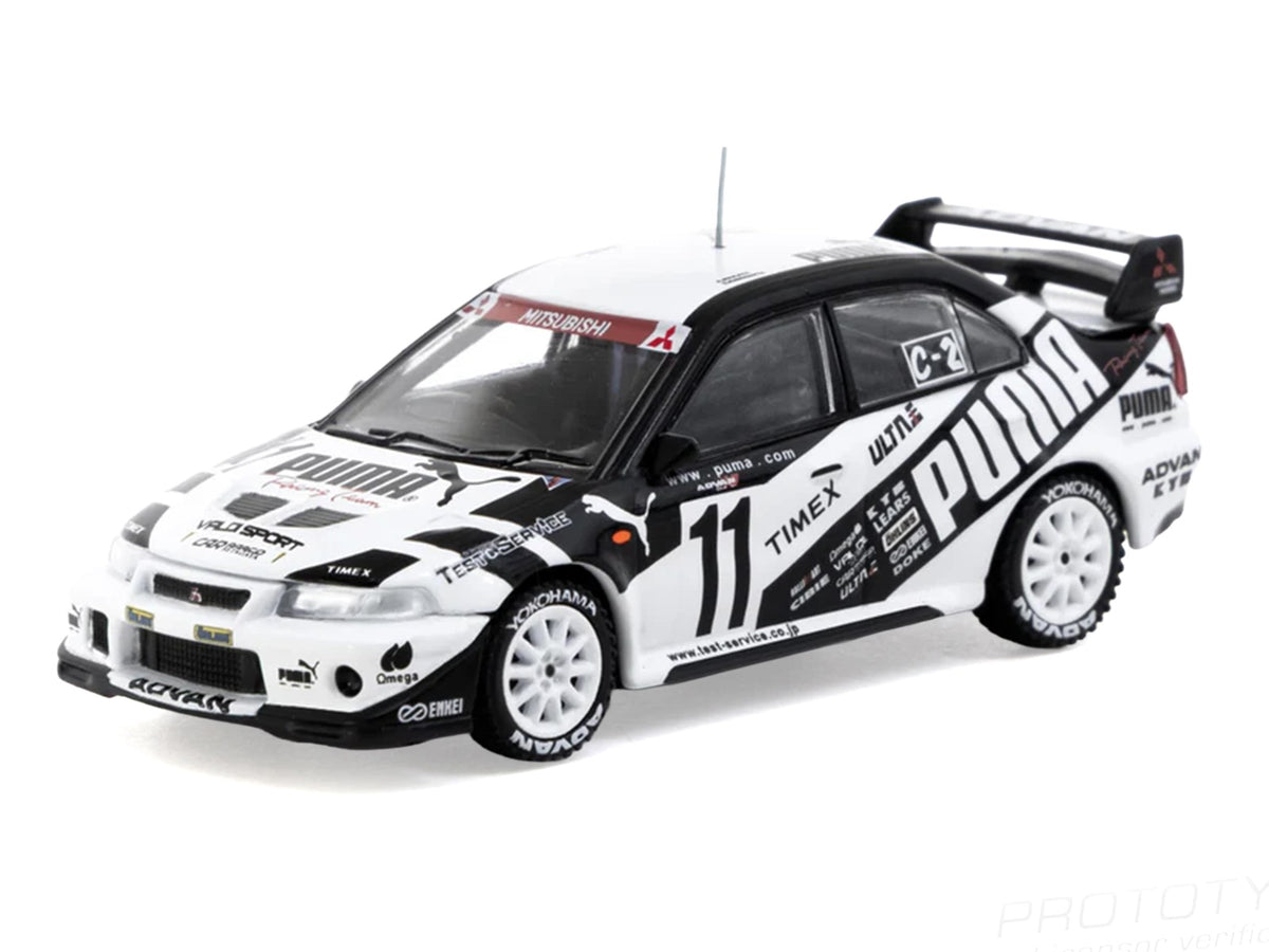 Mitsubishi Lancer Evolution VI TME RHD (Right Hand Drive) #11 Akihiko Nakaya - Takayuki Kinoshita "Puma - Super Taikyu Series" (2000) "Hobby64" Series 1/64 Diecast Model Car