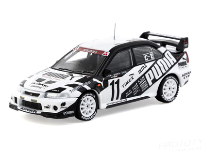 Mitsubishi Lancer Evolution VI TME RHD (Right Hand Drive) #11 Akihiko Nakaya - Takayuki Kinoshita "Puma - Super Taikyu Series" (2000) "Hobby64" Series 1/64 Diecast Model Car