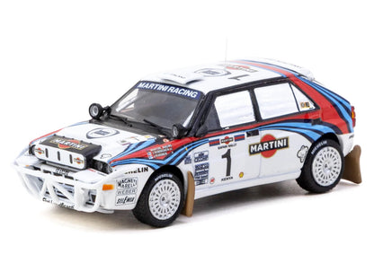 Lancia Delta HF Integrale #1 Juha Kankkunen - Juha Piironen "Martini Racing" 2nd Place "Safari Rally" (1992) "Hobby64" Series 1/64 Diecast Model Car