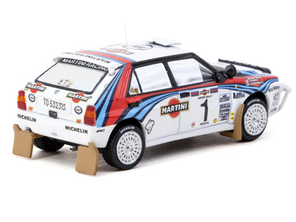 Lancia Delta HF Integrale #1 Juha Kankkunen - Juha Piironen "Martini Racing" 2nd Place "Safari Rally" (1992) "Hobby64" Series 1/64 Diecast Model Car