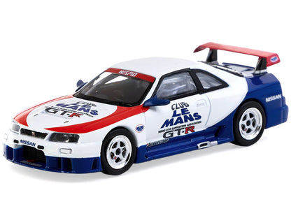 Nissan Nismo GT-R LM RHD (Right Hand Drive) "1995 Launch Version" White with Red and Blue Accents "Hobby64" Series 1/64 Diecast Model Car