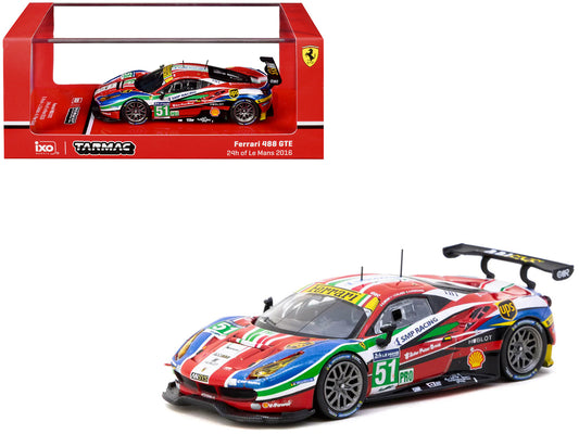Ferrari 488 GTE #51 Gianmaria Bruni - Alessandro Pier Guidi - James Calado "AF Corse" "24 Hours of Le Mans" (2016) "Hobby64" Series 1/64 Diecast Model Car