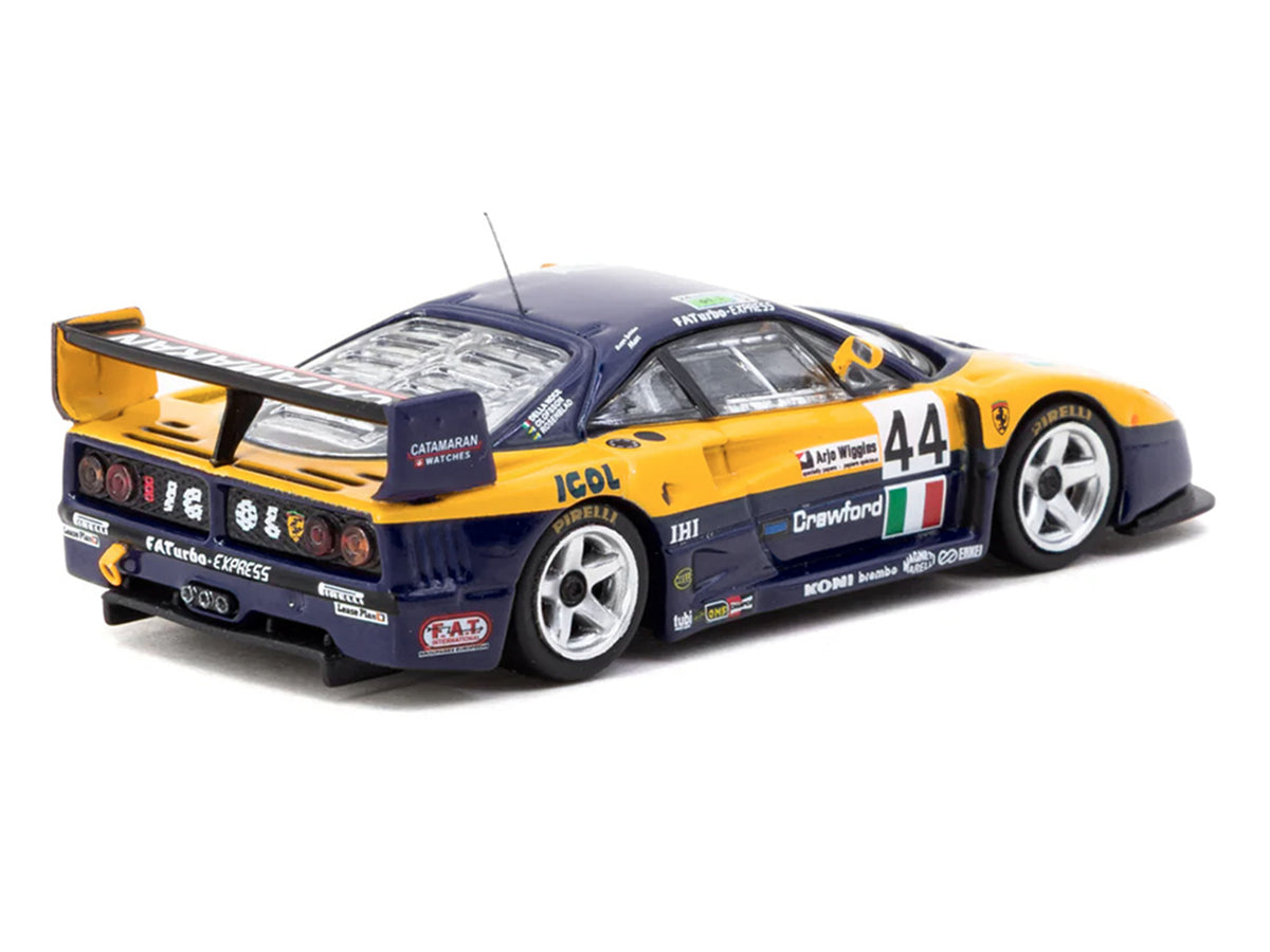 Ferrari F40 GTE #44 Luciano Della Noce - Anders Olofsson - Carl Rosenblad "24 Hours of Le Mans" (1996) "Hobby64" Series 1/64 Diecast Model Car
