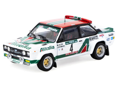 FIAT 131 ABARTH Rally #4 Markku Alen - Ilkka Kivimaki Winner "Rallye de Portugal - Vinho do Porto" (1978) "Hobby64" Series 1/64 Diecast Model Car
