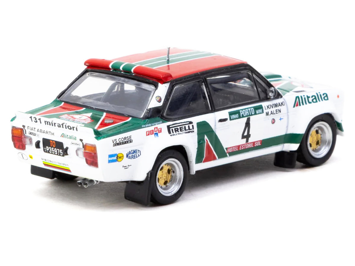 FIAT 131 ABARTH Rally #4 Markku Alen - Ilkka Kivimaki Winner "Rallye de Portugal - Vinho do Porto" (1978) "Hobby64" Series 1/64 Diecast Model Car