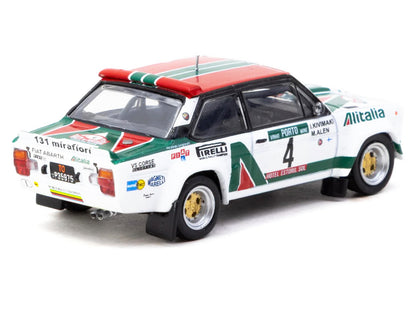 FIAT 131 ABARTH Rally #4 Markku Alen - Ilkka Kivimaki Winner "Rallye de Portugal - Vinho do Porto" (1978) "Hobby64" Series 1/64 Diecast Model Car