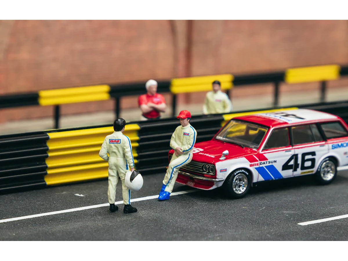"Race Drivers" 4 Piece Diecast Figure Set "BRE" for 1/64 Scale Models