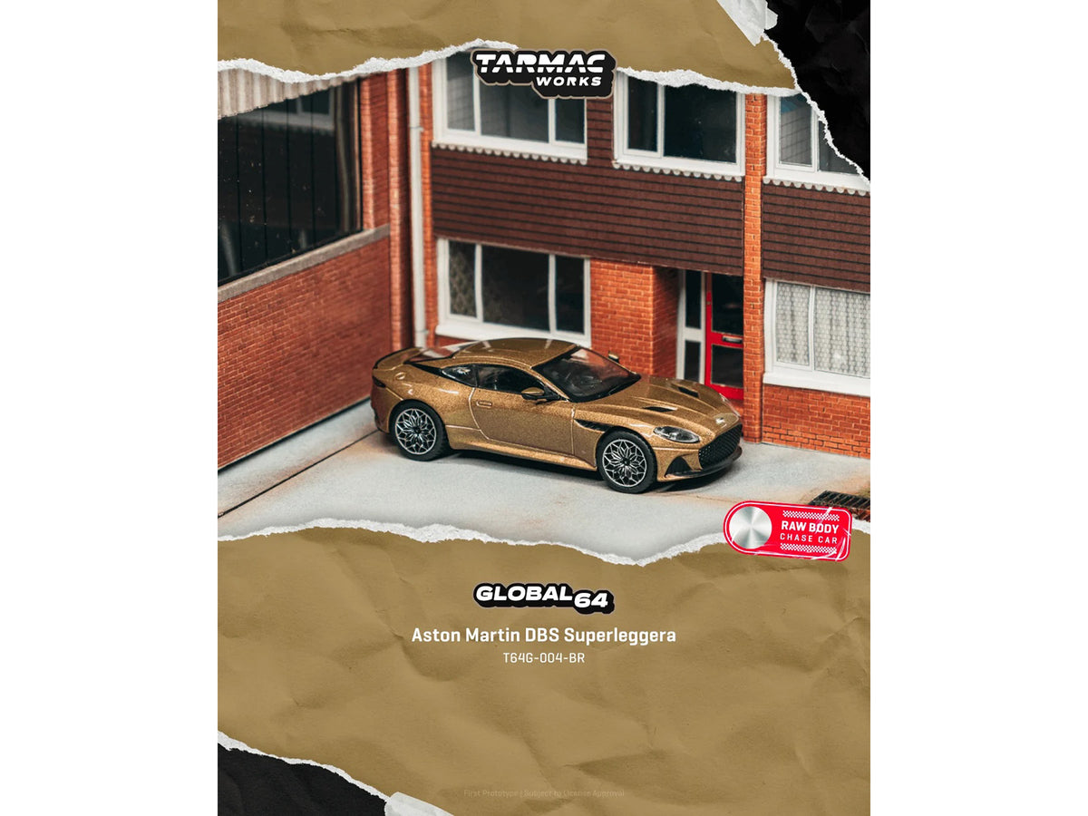 Aston Martin DBS Superleggera Brown Metallic "Global64" Series 1/64 Diecast Model Car