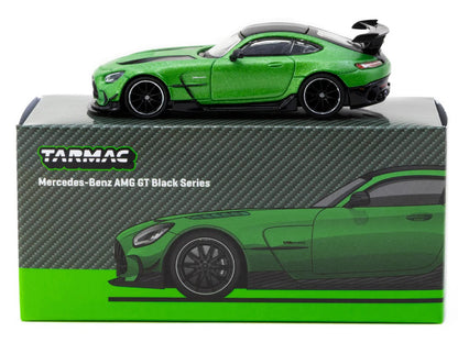 Mercedes-Benz AMG GT Black Series Green Metallic with Black Top and Hood Stripes 1/64 Diecast Model
